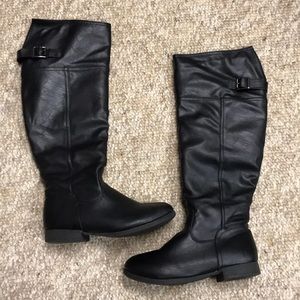 Black Knee High Boots